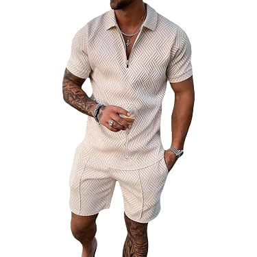 Ensemble T-Shirt Manches Courtes Et Short Ample Imprimé Duca-TI Pour Hommes - Vêtements Sport Respirants Streetwear