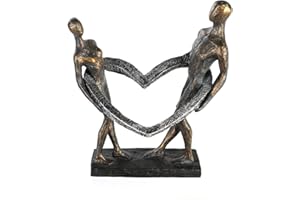 CASABLANCA MODERNES DESIGN Casablanca — dekoracyjna rzeźba figurka Connected — z poli para w kolorze brązu wys. 31 cm