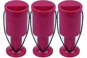 My Charity Boxes - Pack of 3 Rounded Hand Held Plastic Collection Box. Charity Box. Money Donation Box (Purple)