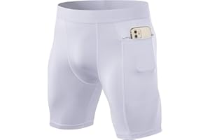 Anawakia Short de compression pour homme avec poche zippée - Sous-vêtement de sport en élasthanne