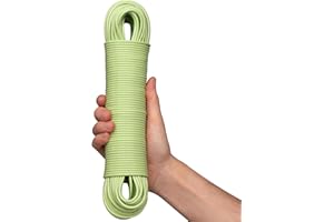 Hardys 50m Washing Line | Clothes Line with Steel Core & PVC Coating | Long Length for Indoor, Outdoor & Camping | Rot, Mould & Weather Resistant | Green