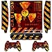 Produktbild Designfolie Skin Sticker fuer Sony PS3 Slim Console System mit Zwei(2) Aufkleber fuer: Playstation 3 Dualshock Controller - MeltDown