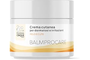 PHARMACINQUEPET BALMPROCARE - Crema Lenitiva per Cani e Gatti – Idrata Pelle Secca e Cute Sensibile – Riduce la Sensazione di Prurito, Protegge da Arrossamenti e Irritazioni – 50 ml