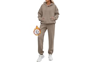 LAQUIEIO 2025 Chandal Mujer Invierno Polar Oversized Chándal Completo 2 Piezas Manga Larga Sudadera con Capucha y Pantalón Conjunto Dos Piezas Conjuntos Deportivos Fitness Jogging Ropa Deportiva Sweatshirt