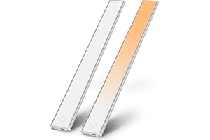 Mexllex Lampa podszafkowa do kuchni, 40 cm, 2 sztuki, 186 diod LED, 2200 mAh, oświetlenie szafki z czujnikiem ruchu, oświetlenie szafy LED na schody, do sypialni