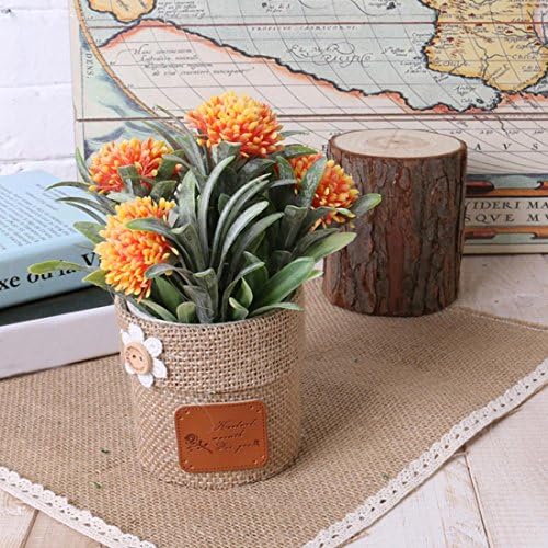 HJMTRY Small Artificial Flower Pot Simulation Green Plant Bonsai Indoor Home Office Desktop Floral Decoration , 002