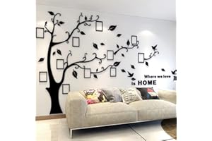 GUANGMU Boom Muurstickers 3D-DIY Familie Fotolijstjes Muursticker Wanddecoratie Woonkamer Slaapkamer - Adesivi murali albero della vita decorazione da parete