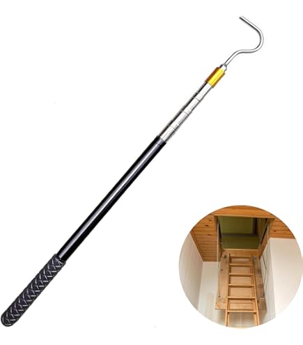 Asta Tiratenda Per Lucernario 120 Cm - Con Gancio Per Finestre Alte E Scale Mansarda, Acciaio Inox - Foto 9