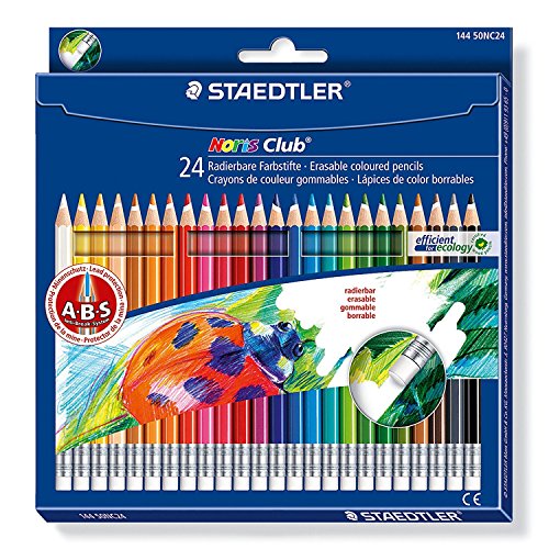 Staedtler 144 50NC24 - Noris Club radierbarer Farbstift, 24 Stück Etui