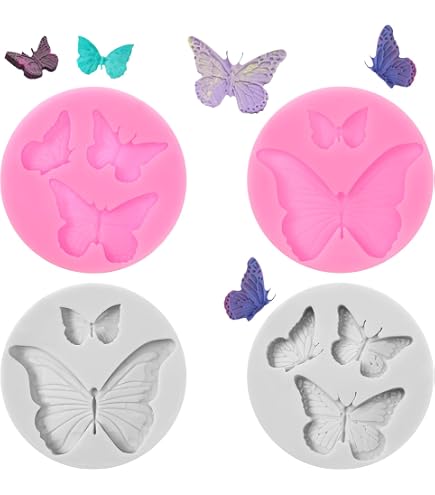 YOUNGSAY Silikonformen Schmetterling – 5-teiliges Set Für Kerzen, Seifen, Beton & DIY