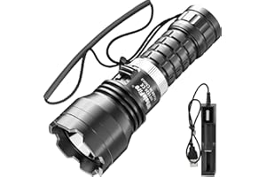 WholeFire XHP70 Lampe de Poche de Plongée Sous-marine 10000 Lumens, 50m Étanche IPX8, Lampe de Plongée LED Sous-marine pour Grotte Sous-marine Sous L'eau à la Tombée de la Nuit