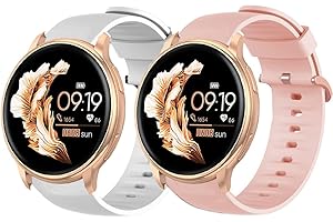 Blueshaweu Armband Kompatibel Für Nemheng 1.32 Zoll Smartwatch N33, Transparent Sport Silikon Classic Ersatz Uhrenarmband Für Nemheng N33 Smartwatch