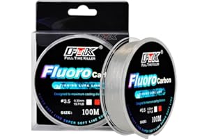 Zeroupshop Virtually Undetectable Fluorocarbon Fishing Line, Fishing Line 100M Fluorocarbon Leader Soft Line, Fishing Wire Nylon Thread Clear fishing Wire (6.0-0.40mm-30.36LB White)
