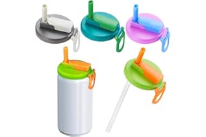 LARALILY 4 Stück Soda Can Lid Cover,Dosendeckel Mit Strohhalm,Auslaufsicherer wiederverwendbarer Silikon-Dosenverschluss Getränkedosen,Dosen Trinkaufsatz in zwei Patchworkfarben,Deckel Für Dosen Mit Strohhalm