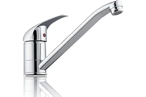 7SEVENJOKERS Einhebel Küchenarmatur mit 360°-SchwenkVerchromte Einhebel-Kuchenarmatur fur Einzel-/Doppelspüle, kalte und heiReEinstellungen, wasserhahn kiuiche Geeignet furKuche, Bar,Bad