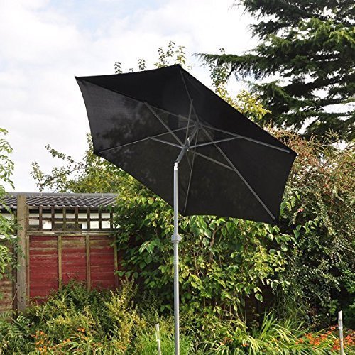 Buy Garden Mile® Large 2m Black Tilting Garden Parasol Umbrella Sun