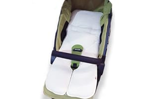 PAMBABY Materassino per passeggino/seggiolino auto in morbida Spugna anallergica - Materassino per passeggino Universale (BIANCO)