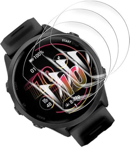 4 Pellicole Protettive Per Garmin Forerunner 970 – HD, Antigraffio, Senza Bolle, Non In Vetro Temprato