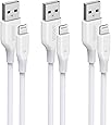 Anker iPhone Charger Cable, 3 Pack 3ft PowerLine Lightning Cable MFi Certified - High Speed and Durable iPhone Cable Lead USB Fast Charging Cable for iPhone 11 Pro/Max Xs/X / 8 Plus/iPad/iPod