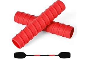 TOYMIS 2pcs Kayak Paddle Grips, 1.18 Inch Diameter Paddle Grips Kayak Detachable and Anti-Slip Paddle Grips for Kayaking Kayak Paddle Accessories for Kayaksrowing Canoes (Red)