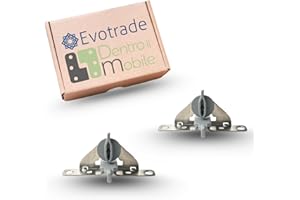Evotrade 2 par de enganches frontales para cajón Supra, Indaux, compatible con Hafele de acero (plástico)