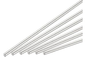 QUARKZMAN 6 szt. okrągły pręt ze stali nierdzewnej 304, 4 mm x 300 mm, do różnych projektów "zrób to sam", model samochodu samolotu, statku