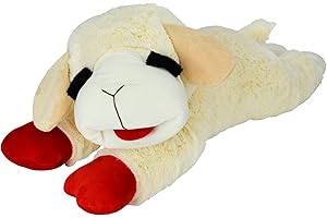 Multipet Juguete de Peluche Blanco Jumbo Lamb Chop con Licencia Oficial, 24 Pulgadas