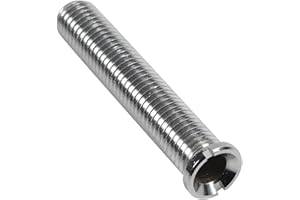 ANBOO Śruba koszowa do zlewozmywaka kuchennego, M12 x 70 mm, mosiężna śruba do zaworów sitowych, śruba z wydrążoną śrubą do zlewu, kosza do zlewozmywaka, korek do zlewozmywaka, korek kuchenny (srebrny)