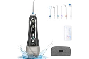 Water Flosser for Teeth Cleaning, H2ofloss Cordless Oral Irrigator, IPX7 Waterproof Water Dental Flosser, USB Recharged for 30-Days Use at Home/Travel