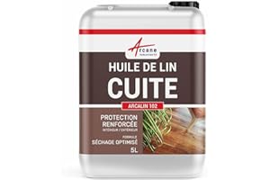 Huile de lin cuite, bouillie, séchage rapide - 5 L - ARCANE INDUSTRIES