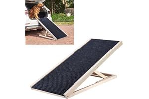 EFAN Rampa per animali domestici, scala per cani, regolabile in altezza con tappeto antiscivolo, rampa di sicurezza per cani, pieghevole per animali domestici, fino a 150 kg (L100 x L40 cm,