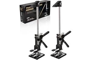 Guolich 2 pezzi Sollevatore per Pannelli di Livellamento a Risparmio di Lavoro,400kg/880lbs,per Pavimenti, Porte, Installazione di Armadi, Sollevatori per Cartongesso, con Scala (39cm)