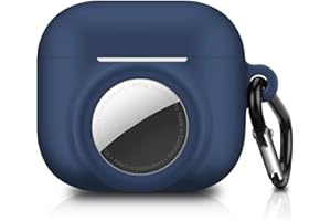 Vunake for AirPods 3rd Generation Case with AirTag Holder AirPods 3 Case with Keychain for Women Men Support Wireless Charging Soft Silicone Shockproof Protective Case Cover for AirPod 3rd Gen