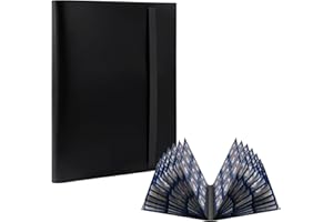 RISVOWO Album pour Cartes, Classeur Carte pour Pokemon, Classeur pour Cartes à Collectionner pour 360 Cartes, 18 Porchettes Chaque Page, Porte Carte, Étanche Pochette Carte(Noir)