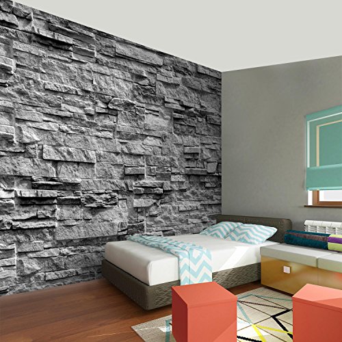 Fototapete Steinwand 308 x 220 cm – Vliestapete – Wandtapete – Vlies Phototapete – Wand – Wandbilder XXL – !!! 100% MADE IN GERMANY !!! Runa Tapete 9082010c - 5