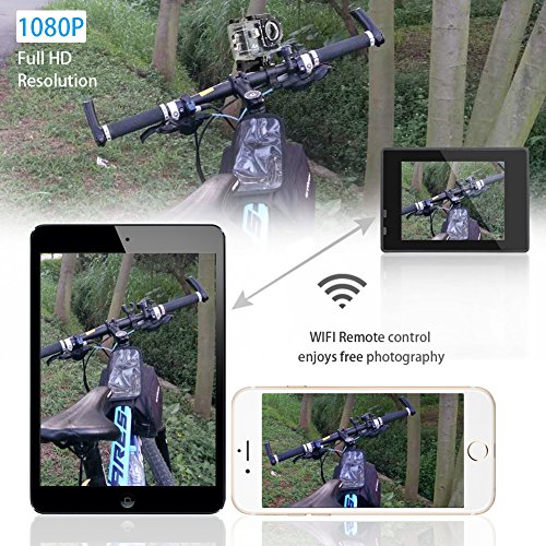 NexGadget 4K Action Kamera, WiFi Ultra Full HD 16MP IP68 Wasserdichte Sports Actioncam Helmkamera Sport Kamera Action Camera Cam Video 30fps mit Sony Sensor, 170° Weitwinkel 2,0 Zoll LCD - 4