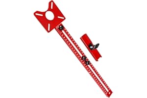 MORE9ROOM 4 in 1 Router Milling Groove Bracket Metric MM Router Circle Cutting Jig Aluminium Alloy Router Table Insert Plate for Woodworking Adjustable Multifunctional Router Jig for Flip Board Trimming