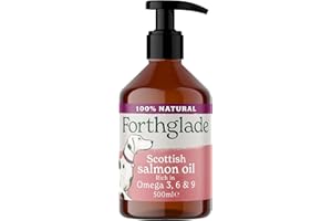 Forthglade Scottish Salmon Oil for Dogs (1 x 500ml), UK Sourced Omega 3 Fish Oil Dog Joint Supplement for Pets Aged 4+ Months, 100% Natural Premium Quality Dog Vitamins for Everyday Wellbeing
