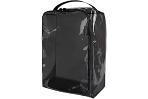 Gloppie Shoe Bags for Travel Shoe Pouch Waterproof Large Shoes Storage Bag for Men Women Shoe Boot Storage Carry Bag Sport Travel Accessories Black Translucent