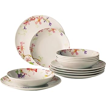 Villeroy & Boch 10-4100-7609 - Set 12 piatti modello Mariefleur, in