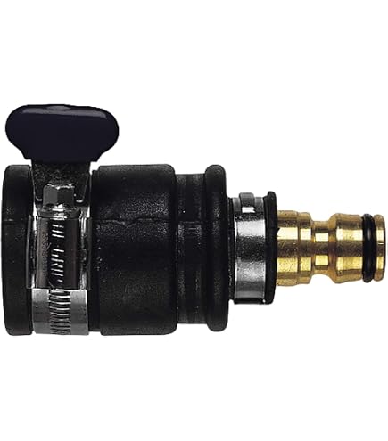 TIMESETL Kit 4 Adattatori Per Rubinetti In Ottone - Raccordi A Y, Connettori Per Tubi Da Giardino, Con Rondelle E Nastro - 5