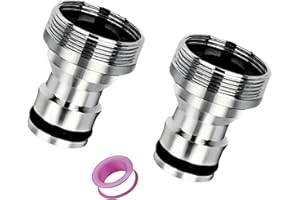 AKIUHEN Schlauchadapter Wasserhahn Adapter Schlauchkupplung Schnellkupplung Gartenschlauch Anschluss (Universal-Wasserhahnanschluss für Mischbatterie（silbrig）
