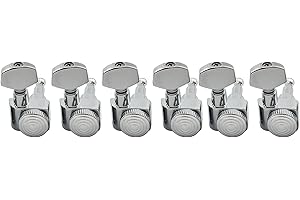 Musiclily Pro 6 in Linea 2-pins Full Metal Chitarra Locking Tuners Meccaniche Autobloccanti Machine Heads Tuning Pegs per Chitarra Elettrica Fender Stratocaster Telecaster, Cromato
