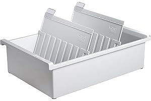 Han 955-0-11 - Schedario per circa 1.300 schede, formato A5 orizzontale, 228 x 96 x 347 mm, colore: Grigio chiaro