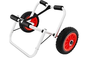 CLEADONG Kajakwagen, Aluminium Bootswagen Kanuwagen, Faltbar Kajak Surfwagen, Transport Sup Trolley Bis 150kg Traglast, Bootstrailer Für Kanu Surfboard Faltboot