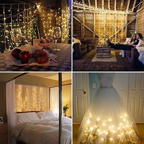 LE Lichterkette LED Lichtervorhang 594 LEDs 8 Modi 3m * 6m Warmweiß 3000 Kelvin 6w LED Lichterketten für Weihnachten / Hochzeit / Party, Weihnachtsbeleuchtung - 7