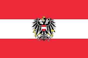 TrendClub100® Fahne Flagge „Österreich Austria AT“ mit Adler - 150x90 cm / 90x150cm