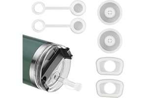 Namenand Tappi in Silicone Antigoccia,Compatibili con Stanley Cup 1.0 40oz / 30oz,Include 2 Coperchi per Cannuccia,2 Tappi Quadrati Antisperdimento e 2 Tappi Rotondi Antigoccia Accessori Tumbler