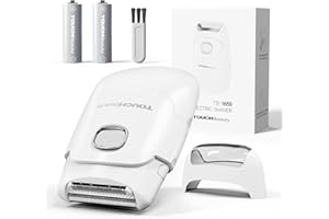 TOUCHBeauty Epilatore Elettrico Donna per Parti Intime e Bikini, Rasoio Elettrico con Testina Galleggiante Impermeabile IPX5 per Gambe e Ascelle, Senza Fili