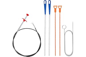 Redamancy 6 Piezas Desatascador Fregadero, Desatascador Fregadero, con Limpiador de Tuberías, Cepillo de Drenaje y Cepillo Flexible, Herramienta Multifuncional para Cocina, Baño, Alcantarillado